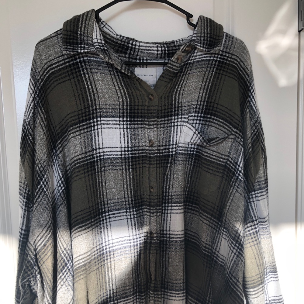 Oversized plaid sweater